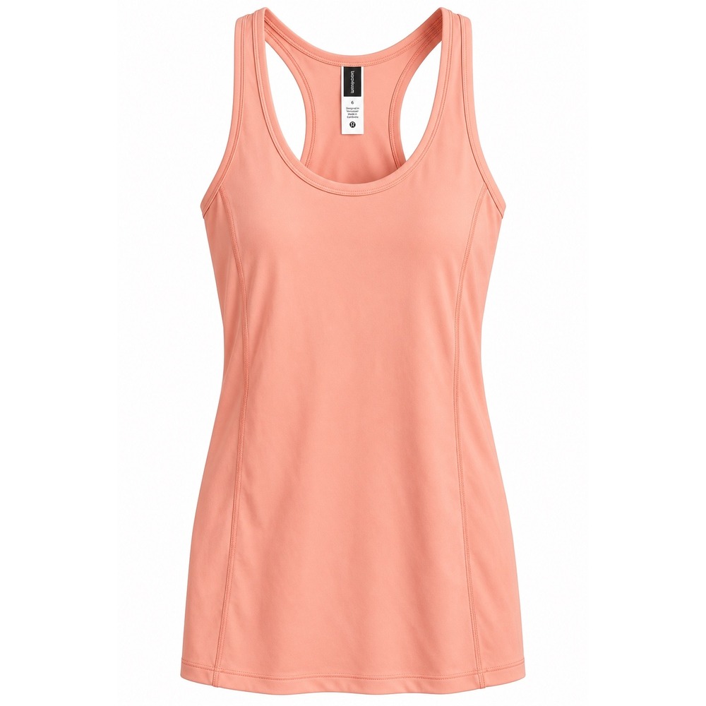 Karen Kane Life Line Workout Tank Medium Melon Built In Bra Racerback Athleisure
